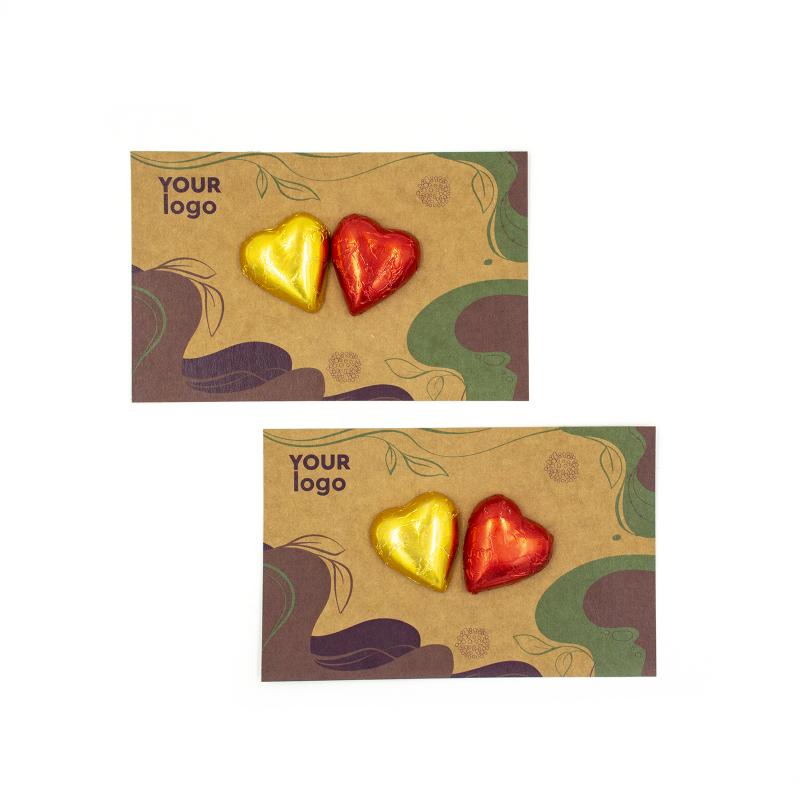 Открытка с логотипом 15 г крафт